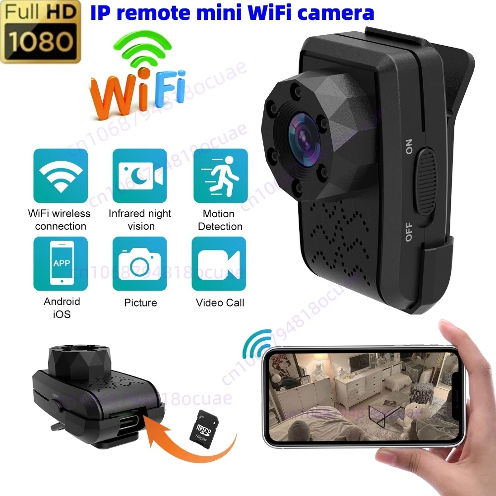 

Portable Smart Home 1080P HD Mini Wifi Camera Security Surveillance Micro Camcorder IR Night Vision DVR Wireless IP Remote Cam