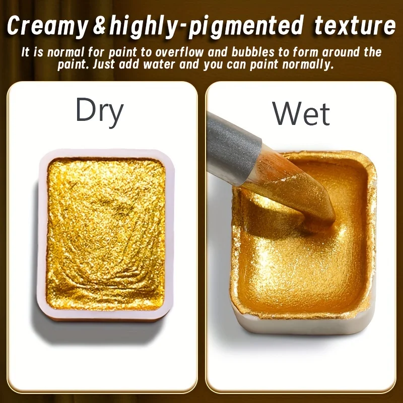 60-цветный жемчужный акварельный пигмент, портативный набор металлических твердых красок для рисования, идеальные подарки для письма, рисования, проектов DIY