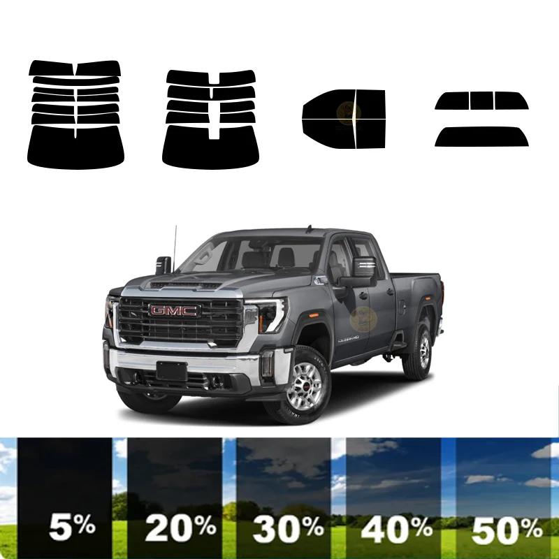 

precut Removable Window Tint Film For Car 100% UVR Heat Insulation Carbon ﻿For GMC SIERRA 2500 2 DR PICKUP EXT 2020-2024