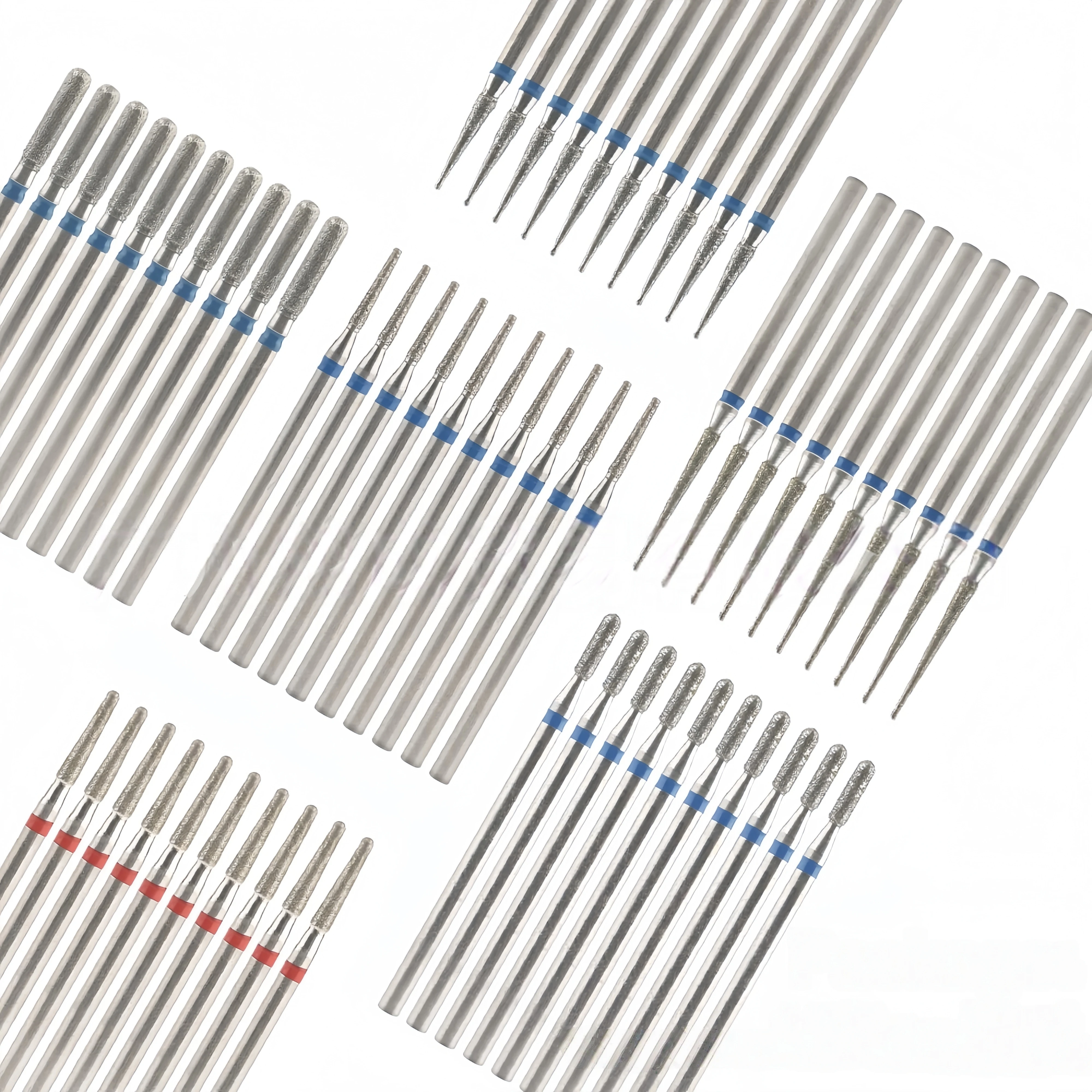Testine per lime per unghie a grana diamantata da 5/10 pezzi, punte per pretrattamento in stile russo per rimuovere la pelle morta e i calli duri, strumento per unghie