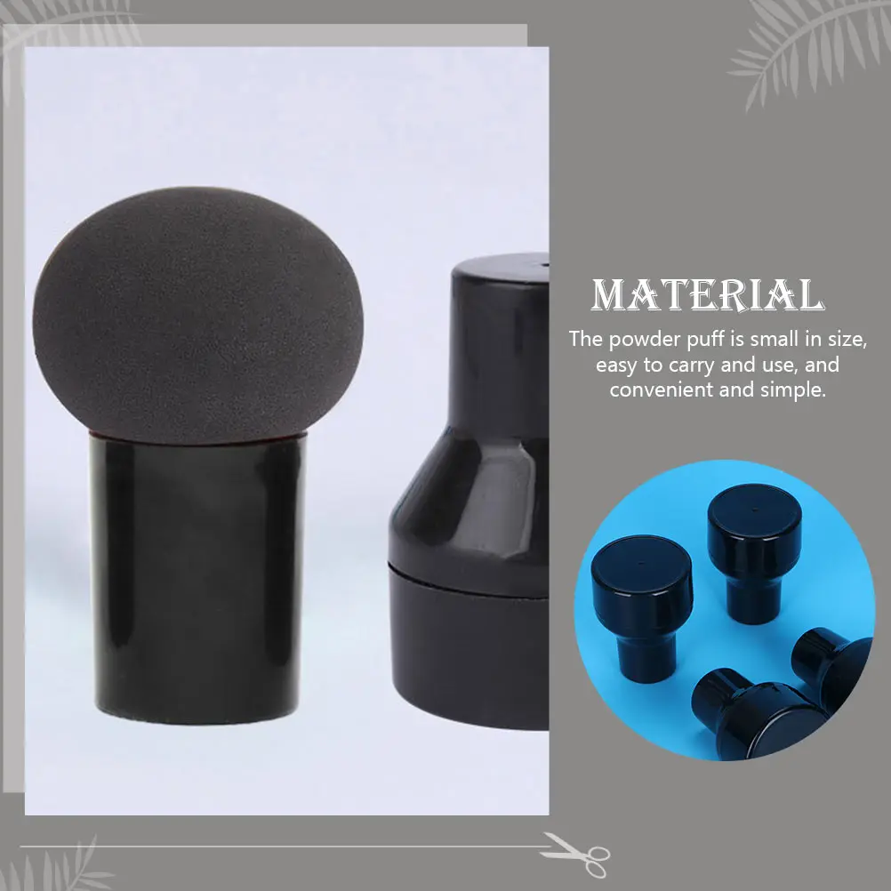 

6pcs Mushroom Head Beauty Egg Soft Skin Friendly Cosmetics Makeup Puff Face Black Daily Use Handle