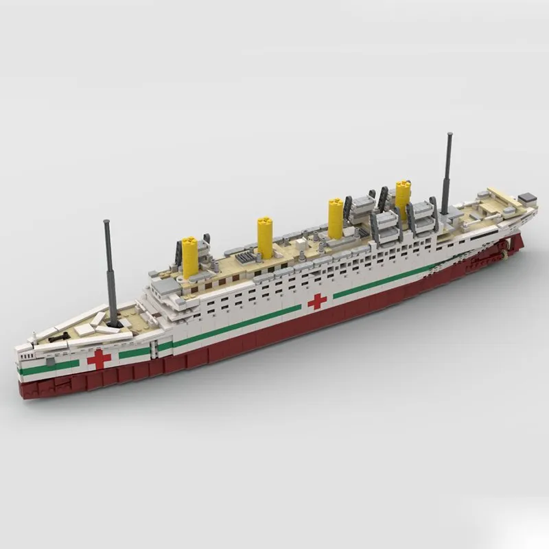 MOC Building Blocks British Ocean Liner HMHS Britannic Royal Transport Ship Model Passenger Cruise Bricks Boy Toys Gift