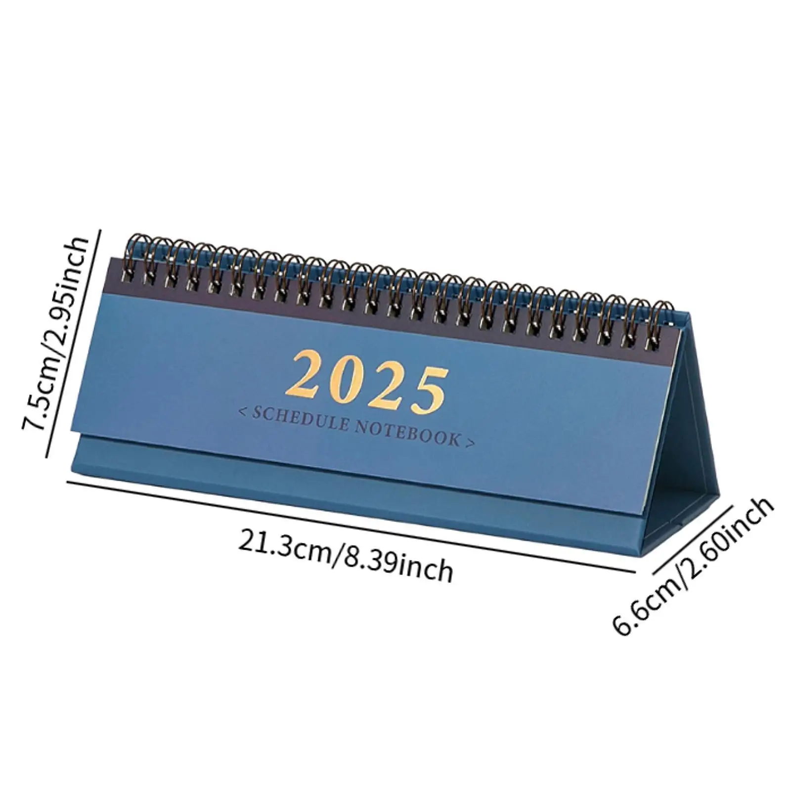 Calendario da tavolo 2025 - Esegue da gennaio 2025 fino a dicembre 2025 - Piccolo calendario da tavolo ribaltabile del 2025