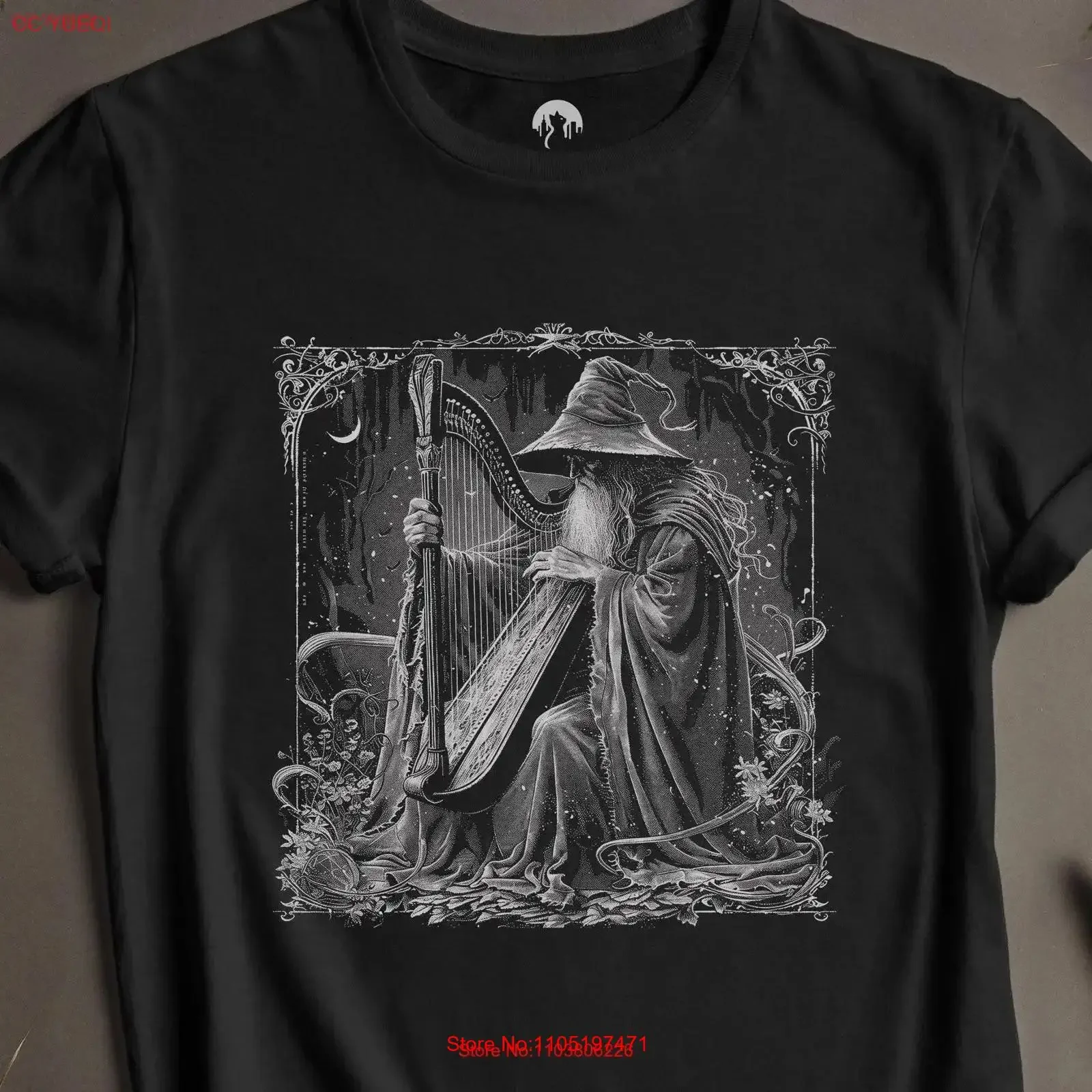 معالج لعب القيثارة تي شيرت لاعب للرجل امرأة أداة عاشق Lotr خمر غسلها تنوعا الرسم تنفس قليلا #1