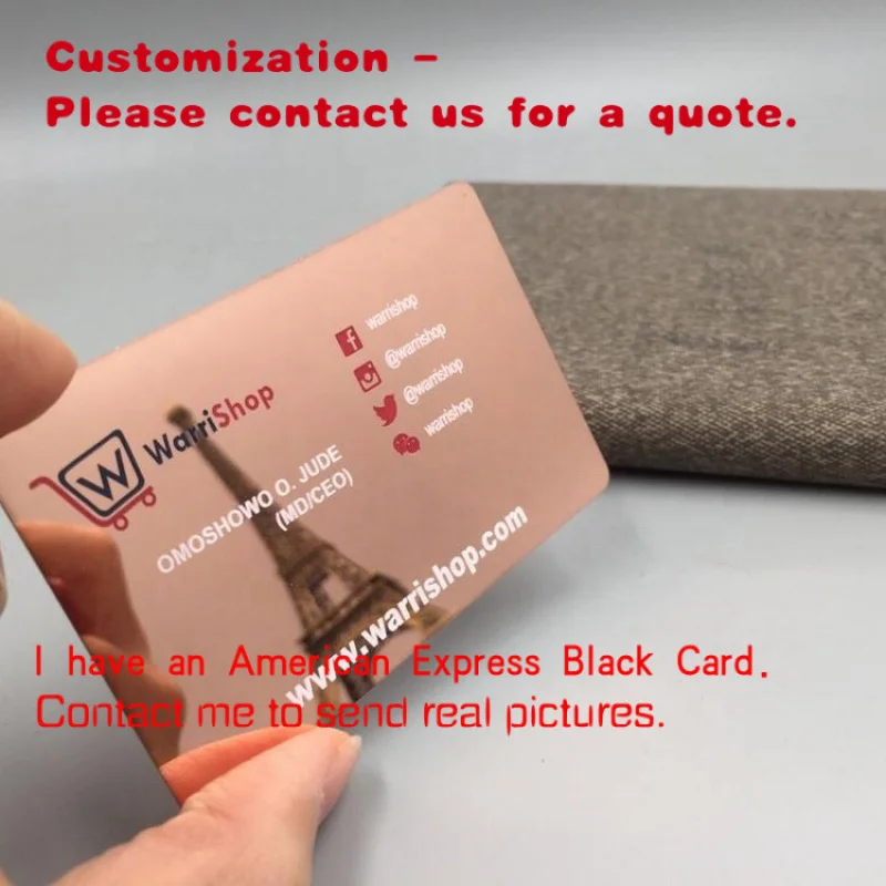 

custom.New Mirror Rose Metal Business Cards