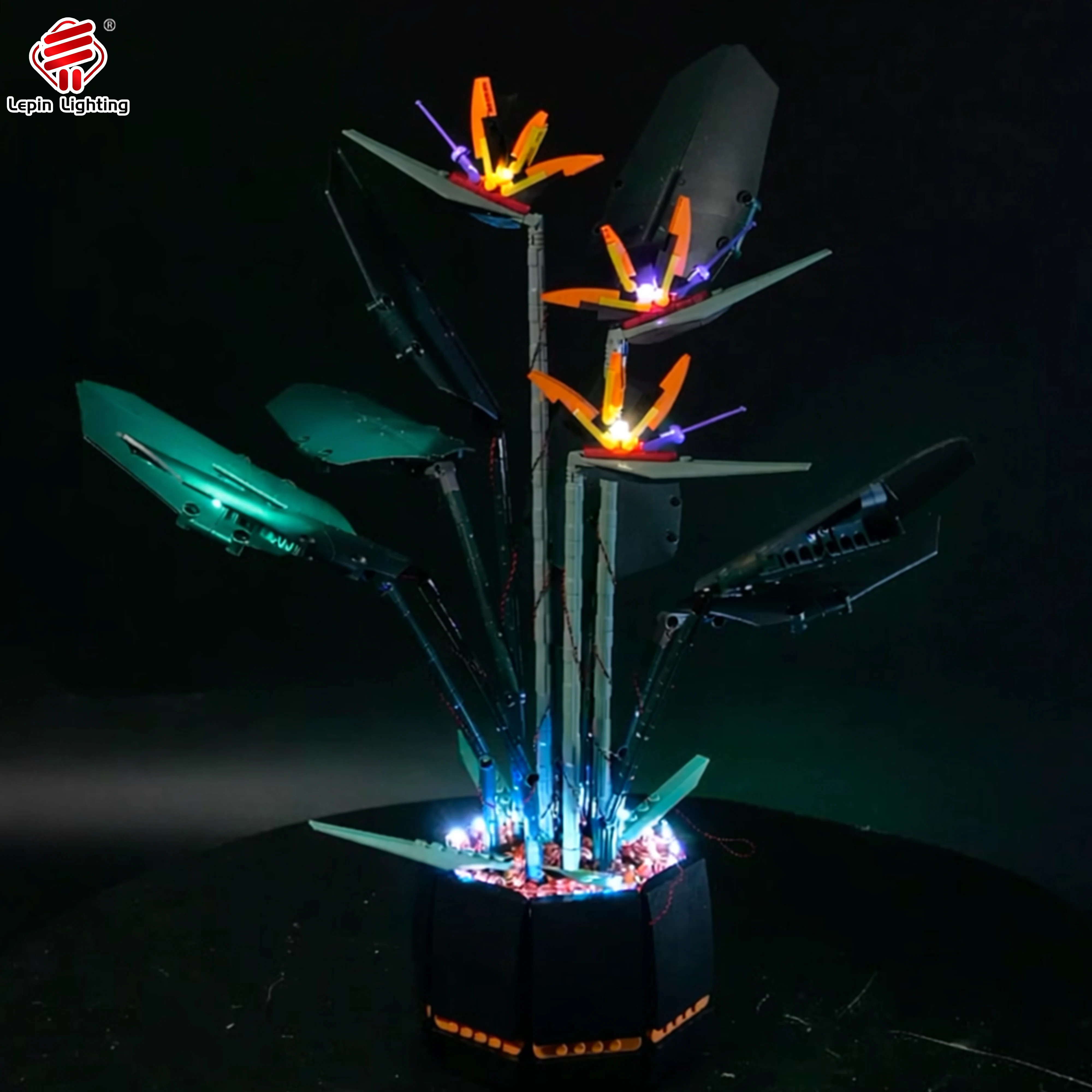 

Комплект светодиодного освещения, совместимый с моделью растения «Птица райская» 10289, декоративный набор светильников для демонстрации (только светильники)