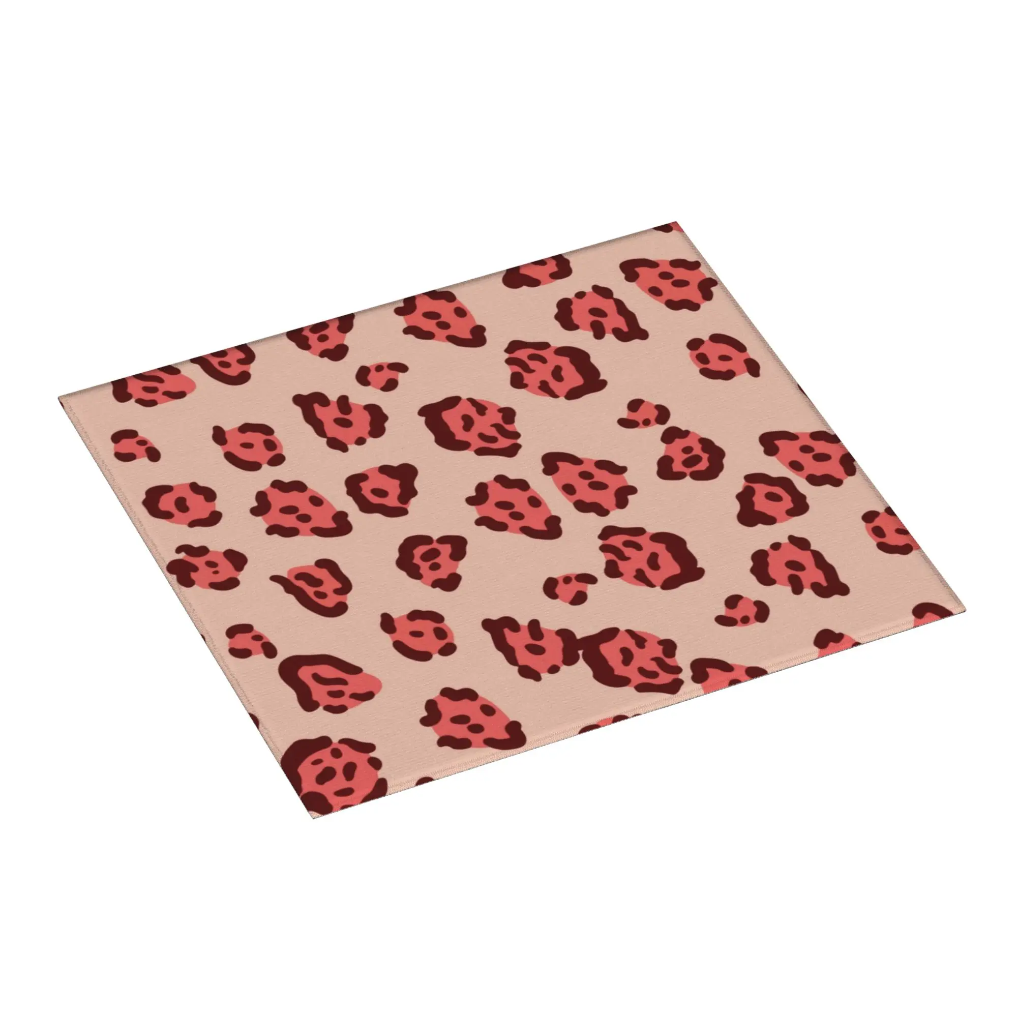 Pink Leopard Non‑Slip Waterproof Absorbent Barware Tableware Oil Proof Reusable  Bathroom Drying Mat For Kitchen
