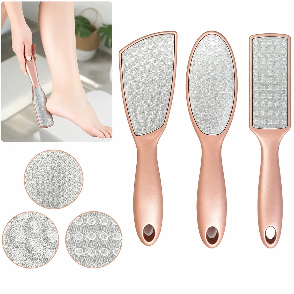 ​Stainless Steel Dual Sided Foot File Dead Skin Callus Remover Pedicure Tools Heel Scratcher Files Artifact Exfoliating Calluses