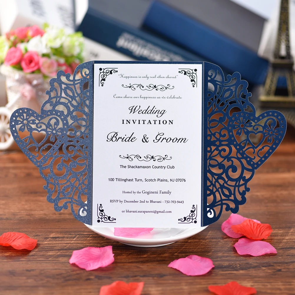 

10 Sets Invitation Card Exquisite Pattern Invitations Romantic Wedding Business Halloween Birthday Party Cards