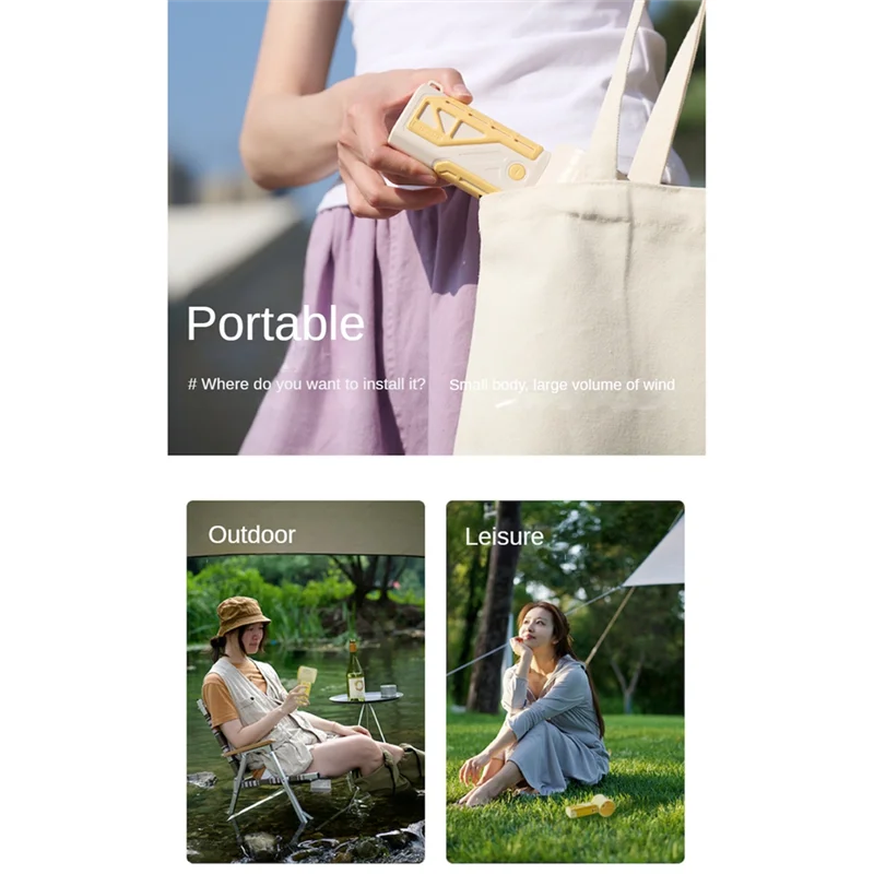 Ingenious-Handheld Turbo Fan 100 Speed Adjustable Outdoor Portable High Speed Fan Fast Cooling Fan Silent Fan For Work And Study