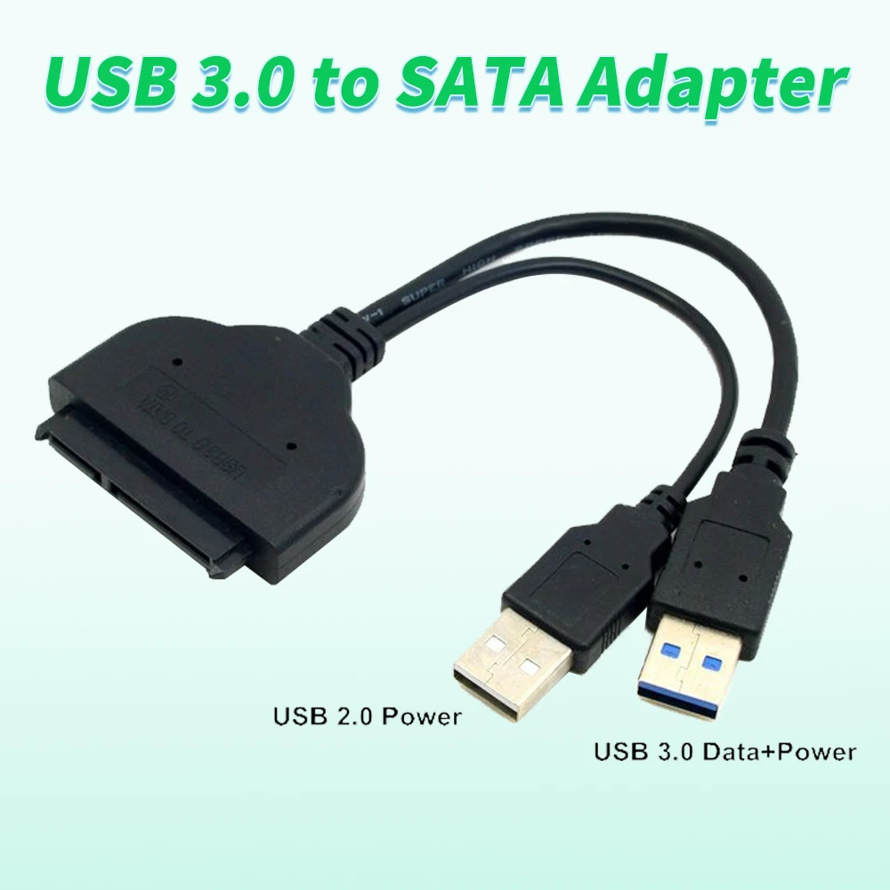 

USB 3.0 usb3.0 to SATA 22Pin 2.5" Hard disk driver Adapter With extral USB Power cable