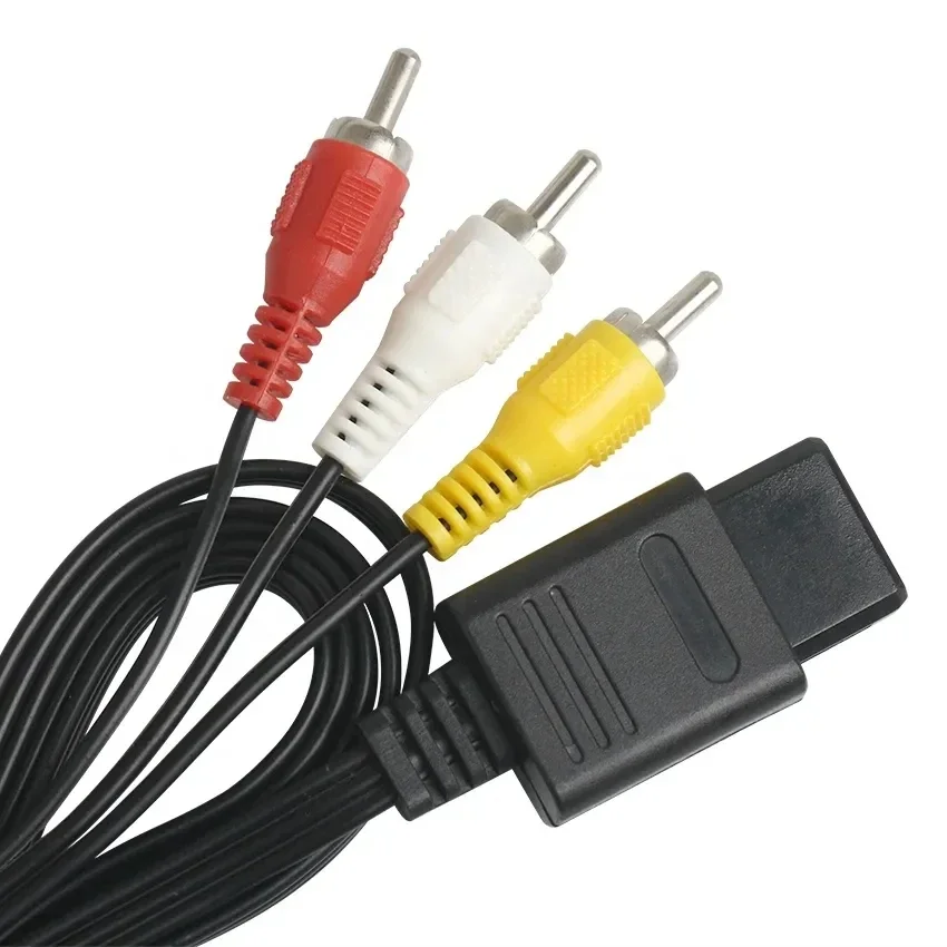 1.8M Cord Cable for Nintendo 64 SNES SFC 6 Feet AV Audio Composite Cable To RCA for GameCube