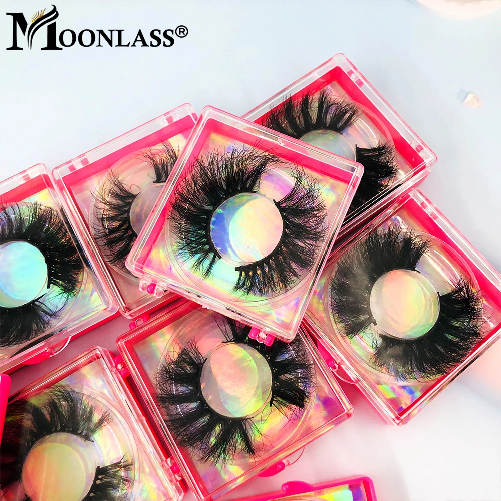 Moonlash – faux cils en vison 5D épais 8D 22-25mm, fournitures d'extension 100% faites à la main avec boîtes de maquillage, vente en gros