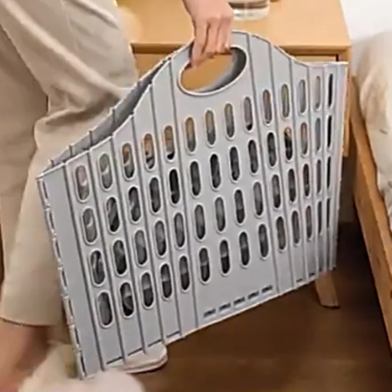 قطعة واحدة من منظم الغسيل عالي السعة سهل الاستخدام، ملابس قذرة متينة قابلة للطي للحمام/المنزل