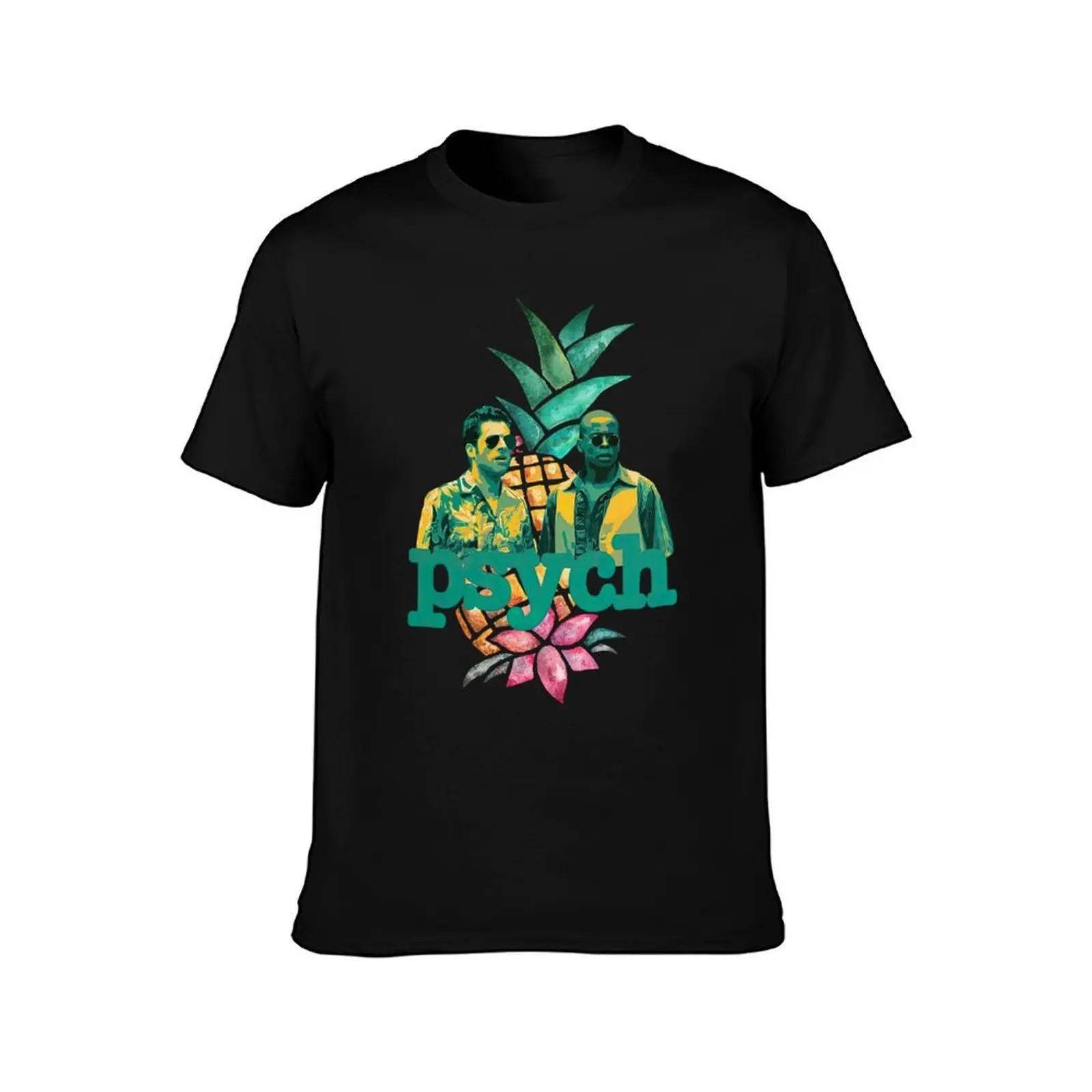 Psych poster Shawn T-Shirt Summer Casual Cotton Tee Oversized Streetwear Tops Vintage Graphic Print Loose Fit Short Sleeve