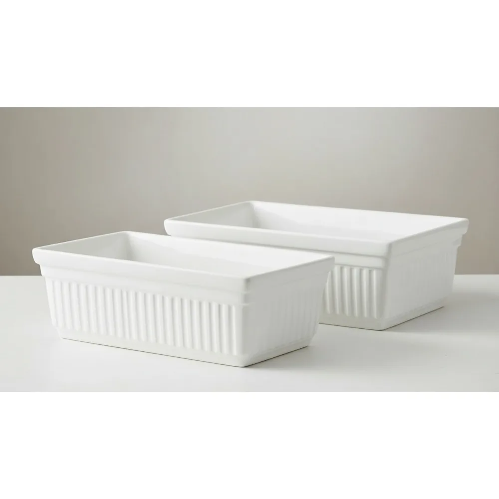 

24 Inch UV-Resistant Window Planter Box with Drainage Plug, Lightweight Plastic Flower Box for Garden & Home Decor, 2-Pack White