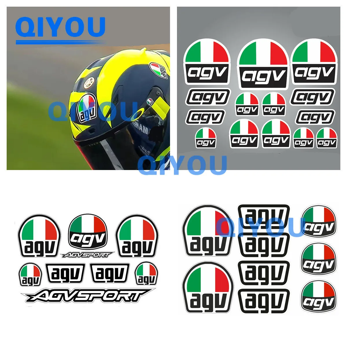 

AGV Helmet PVC Decal Set Car Stickers Vinyl Graphic Adhesive Kit Laminated Motorcycle Laptops