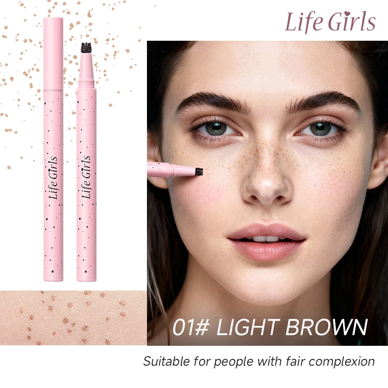ライフガールズ ナチュラルブラウンそばかすペン シミュレーション防水速乾そばかすドットペン 簡単に色を塗れるメイクアップツール