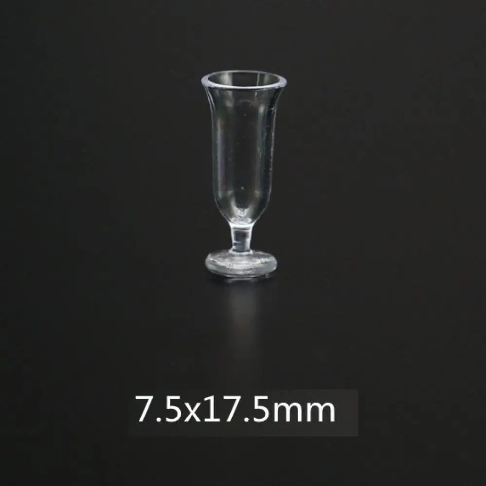 

10Pcs/Set Simulation 1:12 Dollhouse Furniture Water Cup Red Wine Glass Dollhouse Wine Glass Glass Model Funny