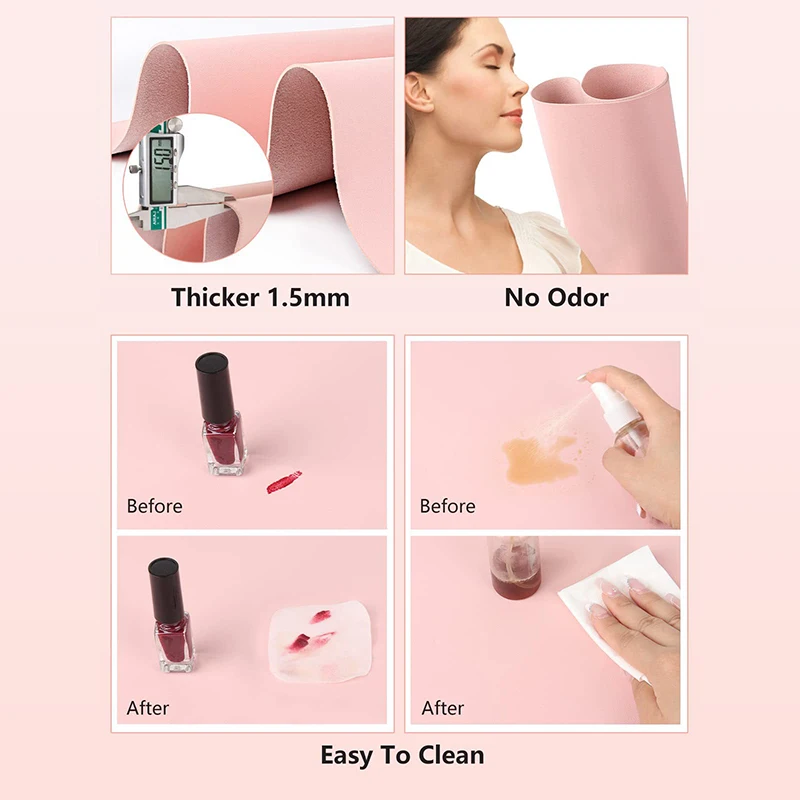 1pc Nail Art Tafelmat Opvouwbare Handsteun Lederen Pad voor Nagel Armsteun Kussen Vuilafstotend Studio Bureaumat Gemakkelijk schoon te maken
