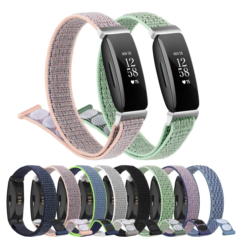 Nylon Solo Loop Strap for Fitbit Inspire 2 1 inspire Hr Band Adjustable Bracelet Watchband for Fitbit ACE 3/ACE 2 Watch Strap