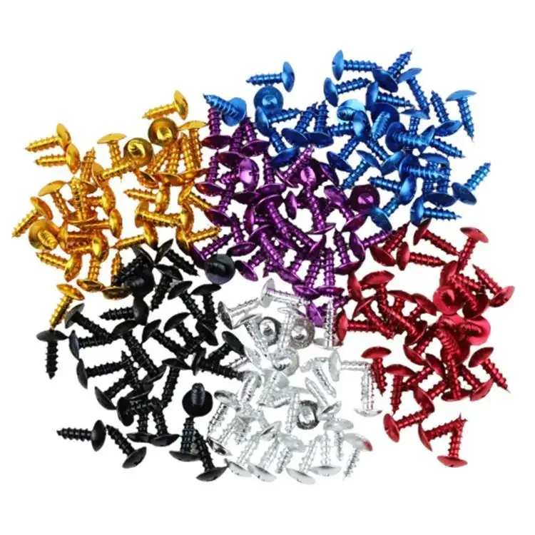 30 pc/lot M5x16 aluminum motorcycle screw colorful color motorbike motor bicycle Motorcycle self-tapping screws M5*16 screw