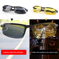 Yellow High-end Night Vision Driving Glasses Polarized UV400 Sunglasses New Fashion Night Vision Anti-glare Sports Sun Glasses