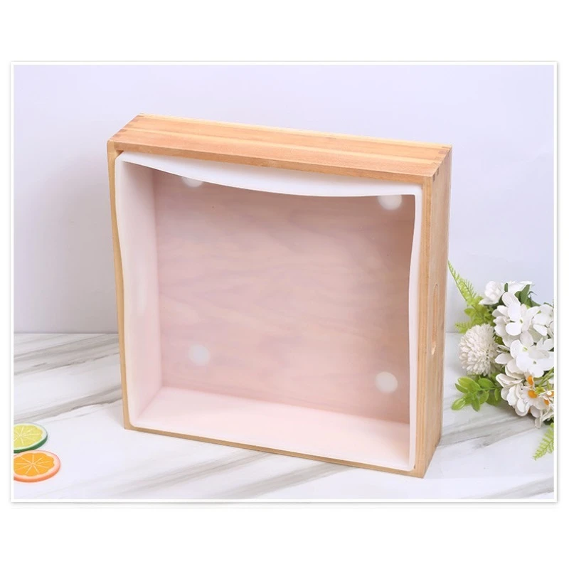DIY Square Wooden Box with Lid Silicone Mold 8kg for Cold Process Soap