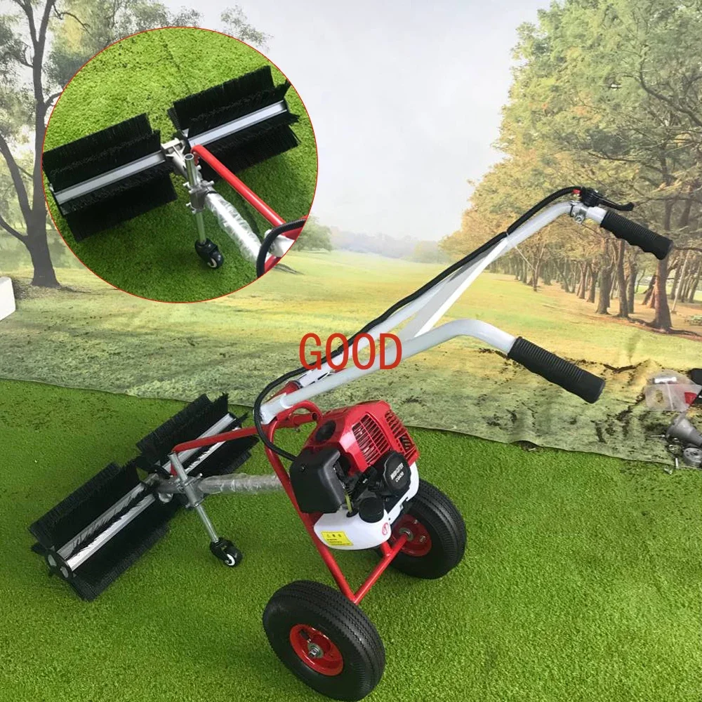 

43CC Handheld Gasoline Grass Brush Power Broom Sweeping Machine 1.7HP 2 Stroke for Garden Lawn Turf Lawn Sweeper Tool