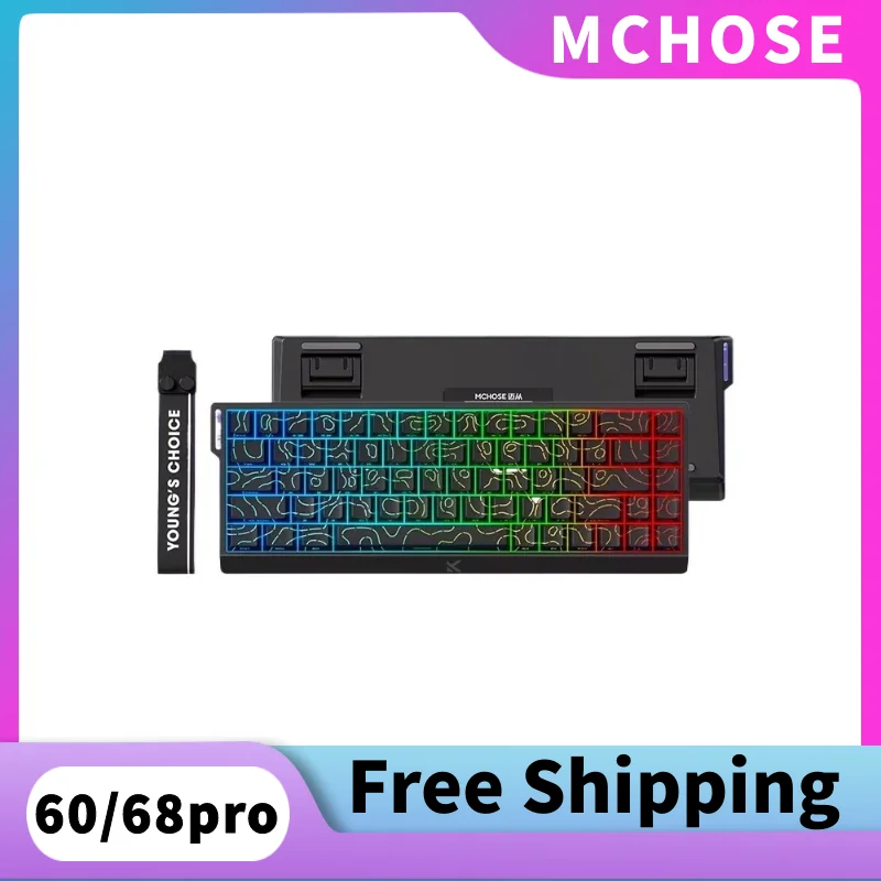 

MCHOSE Ace 60/68pro 8Khz Wired Magnetic Axis Mechanical Keyboard Original Low Latency Dual Drive HUB Aluminum Alloy Keyboard