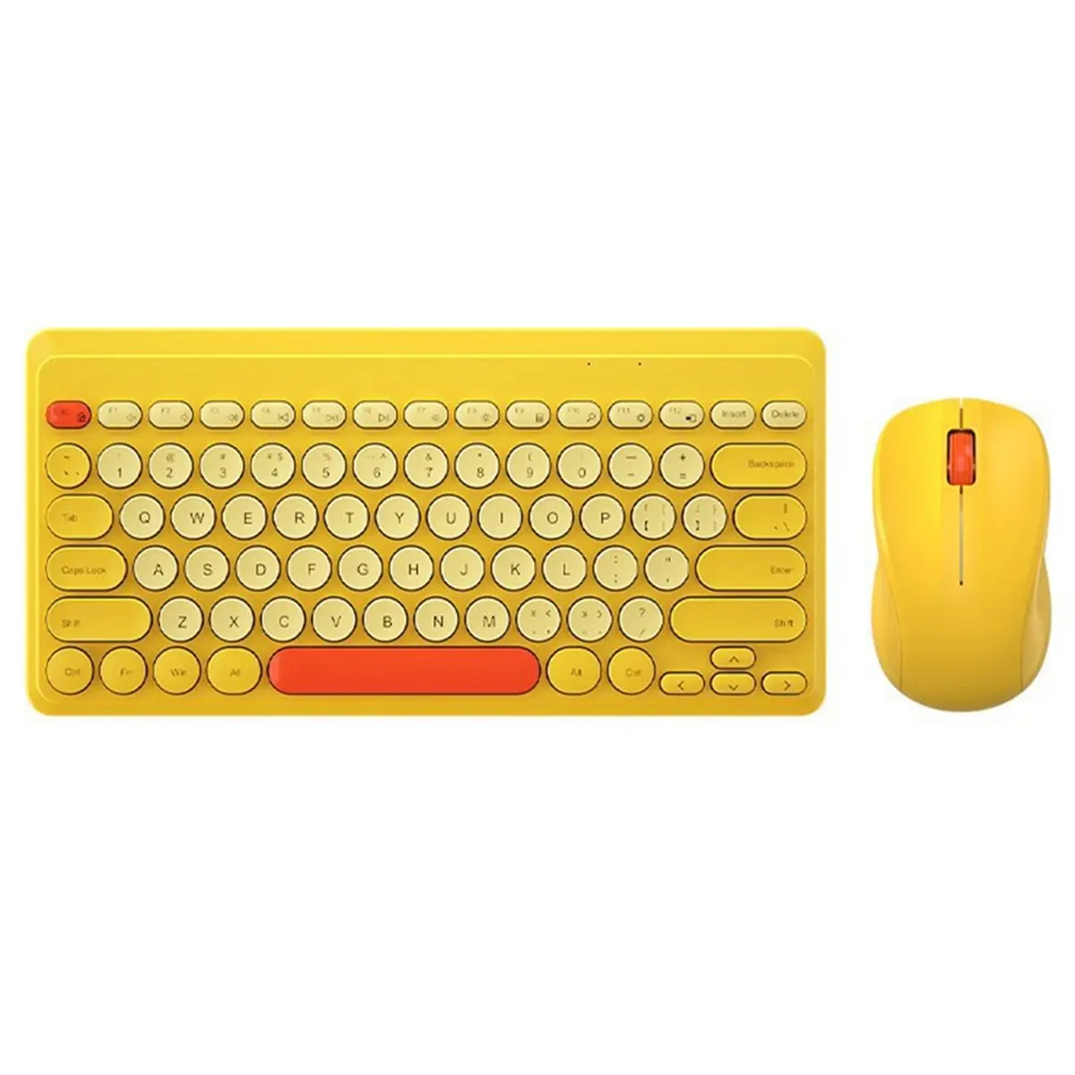 2.4G Wireless Keyboard Mouse Set Gaming Colorful Round Keycap Keyboard Multimedia Keys for /