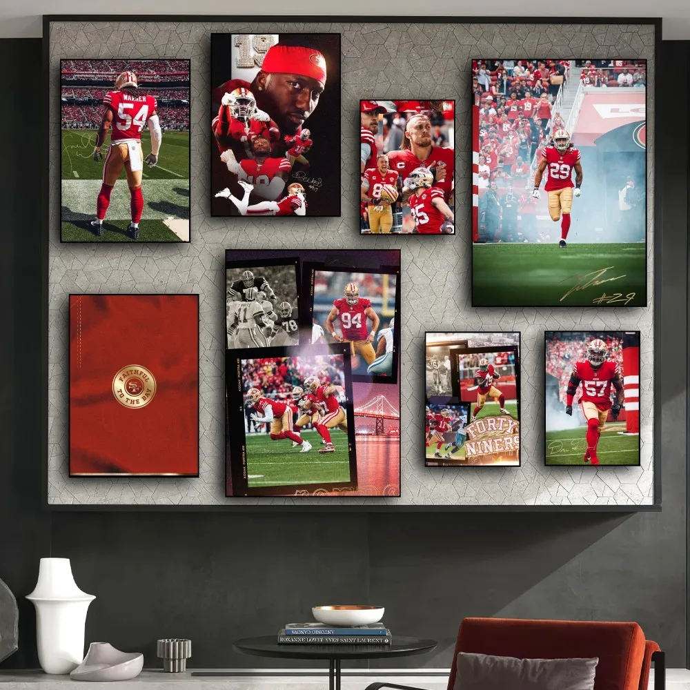 San Francisco-póster de NFLS para decoración del hogar, imágenes de pared para sala de estar, 4-49ers