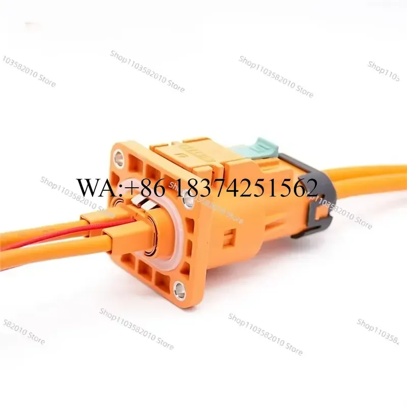 Wmwmnu 2 Pin High Voltage HVIL Connector 50A Socket Plug for 10mm Cable