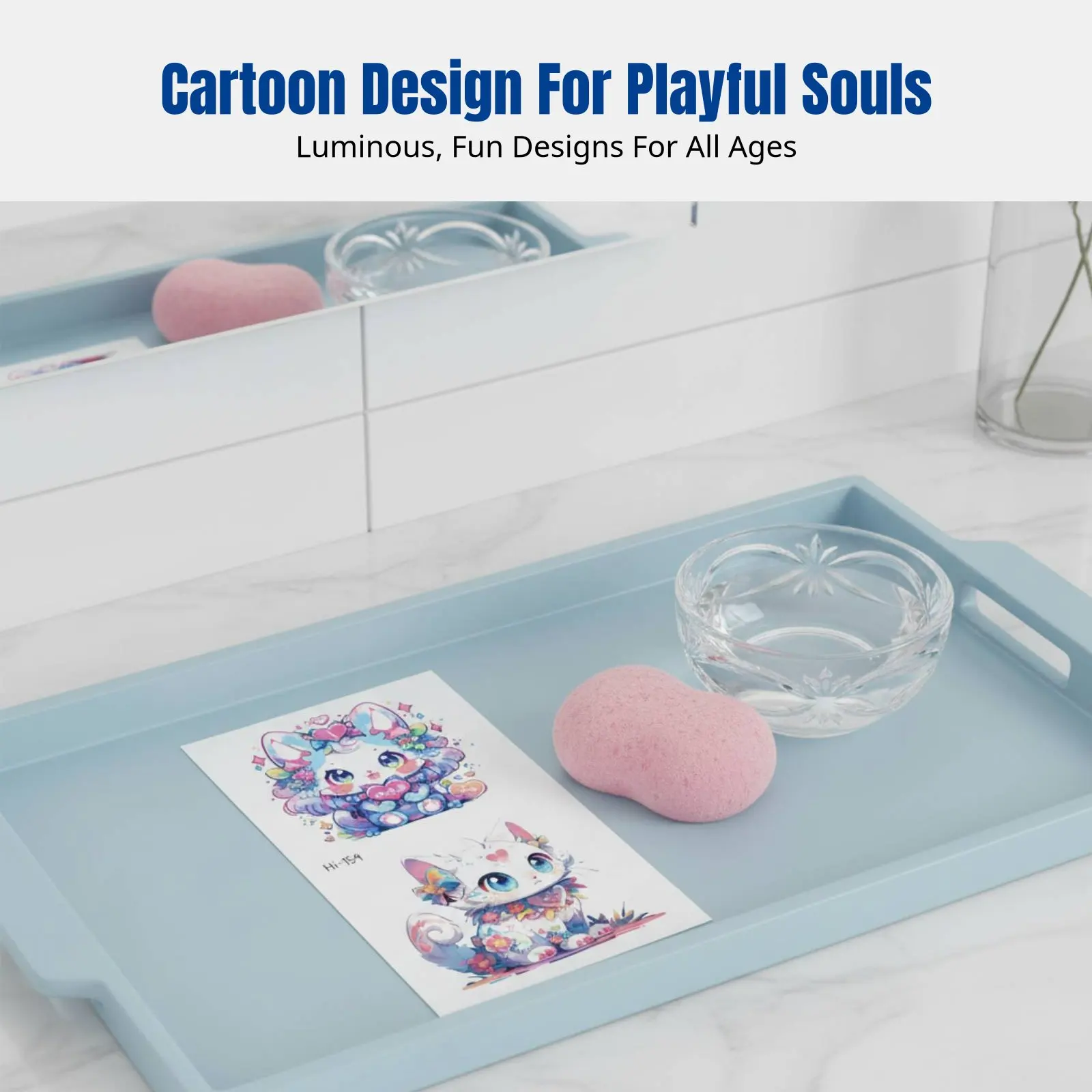 

Navy luminous skin decal stickers, cartoon cat dog pet, glow effect, water-applied, party decoration