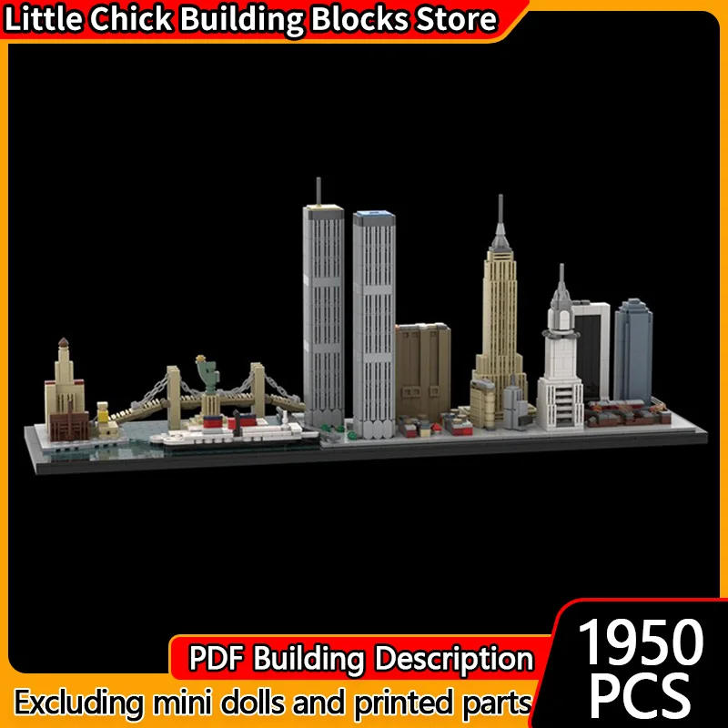 

City Street View Model MOC Building Bricks Urban Architecture Scene Modular Technology Gifts Holiday Assemble Children Toys Suit