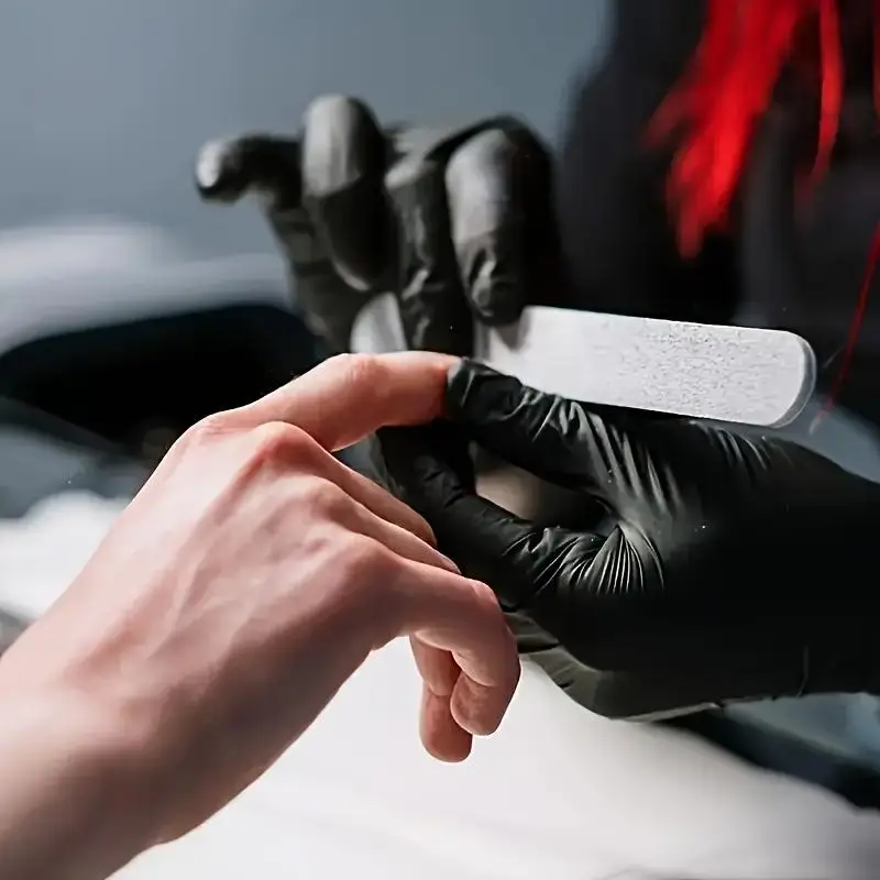 100 قطعة قفازات النتريل السوداء القابل للتصرف للاستخدام المنزلي اللاتكس الحرة مسحوق الحرة قفازات التنظيف أدوات تصفيف الشعر الوشم