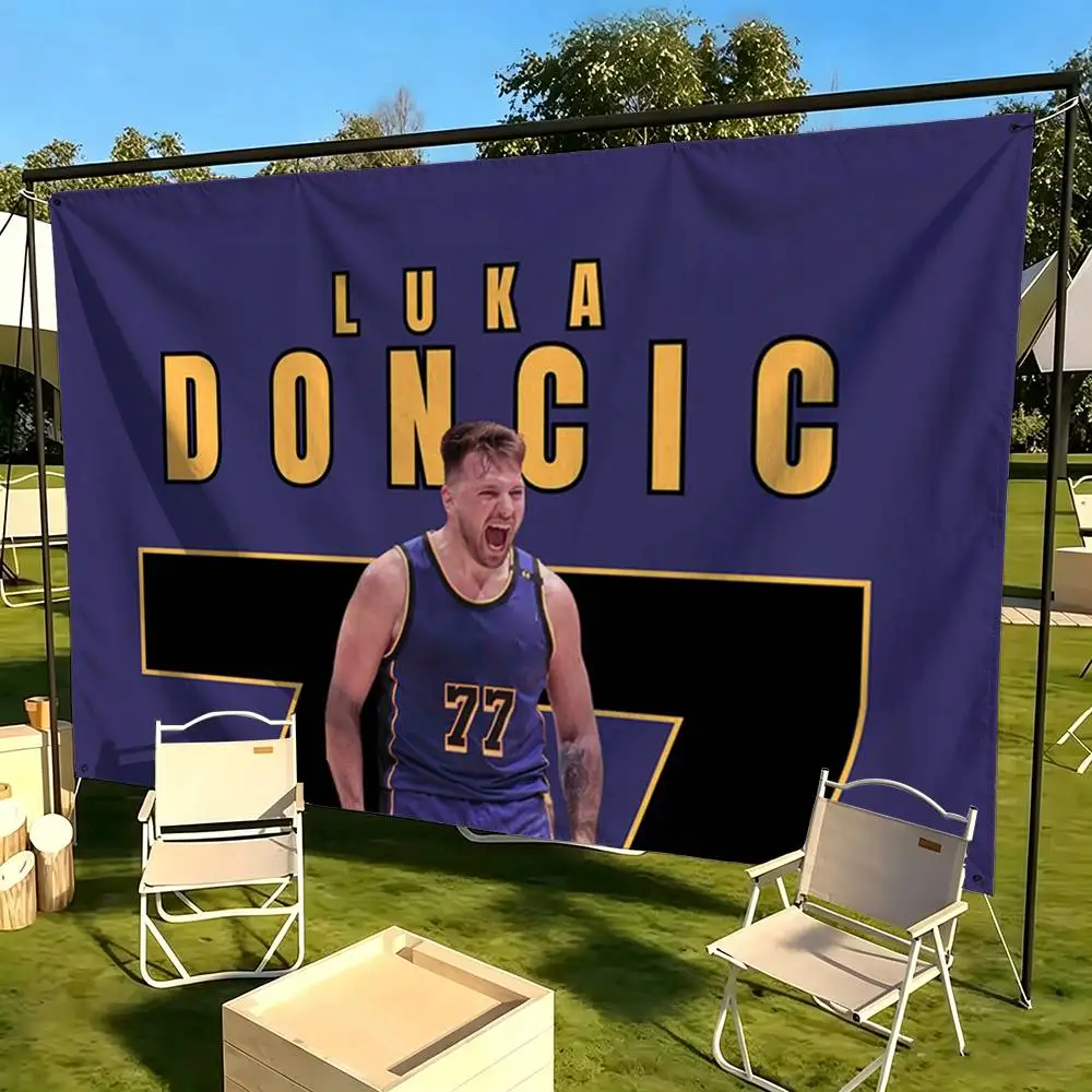 b-BASKETBALL L-Luka D-Doncic LD  Flags for Bedrooms Home Decor Items Outdoor Decors Garage Decoration Flaga
