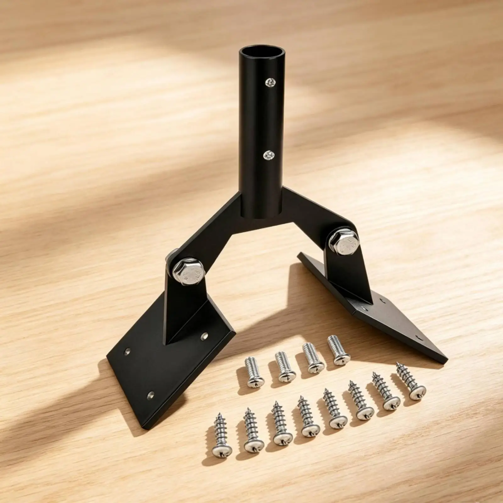 Roof Mount Bracket Adjustable Angled Arms Pre Drilled Plates Universal 3 4 Inch Rod Metal Weathervane Mount