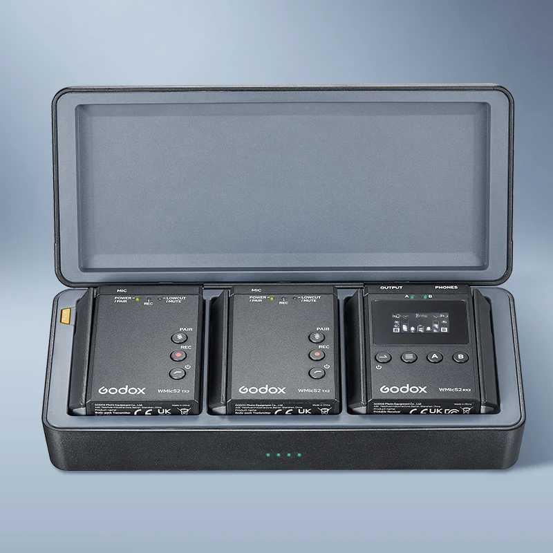 Godox WMicS2 UHF ขนาดกะทัดรัดระบบไมโครโฟนไร้สายสำหรับกล้อง,Ccamcorders, Ssmartphones,เครื่องบันทึก,เม็ด,เครื่องผสม