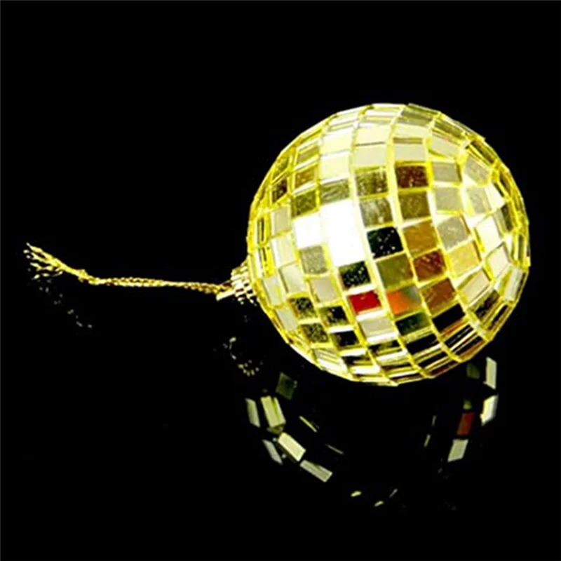 Decorazione a sfera da discoteca a specchio da 12 pezzi, effetti di illuminazione per feste o DJ, decorazioni per la casa, oggetti di scena (2 pollici, oro)