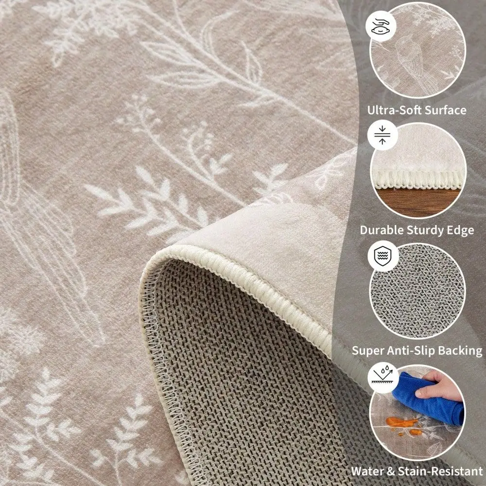 

Living Room Modern Area Rug Washable Home Decor Carpet Easy To Clean Printed Non Shedding Floorcover Thin Non Slip Low Pile Ent