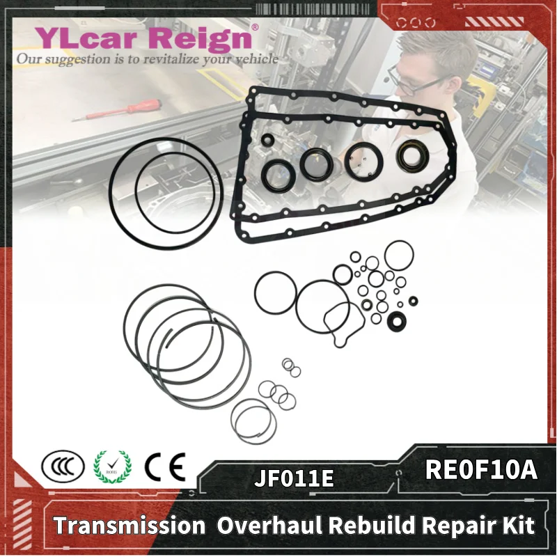 

JF011E RE0F10A Automatic Transmission Gearbox Overhaul Rebuild Repair Kit Seals Gasket Fit O-rings for Nissan Dodge Mitsubishi