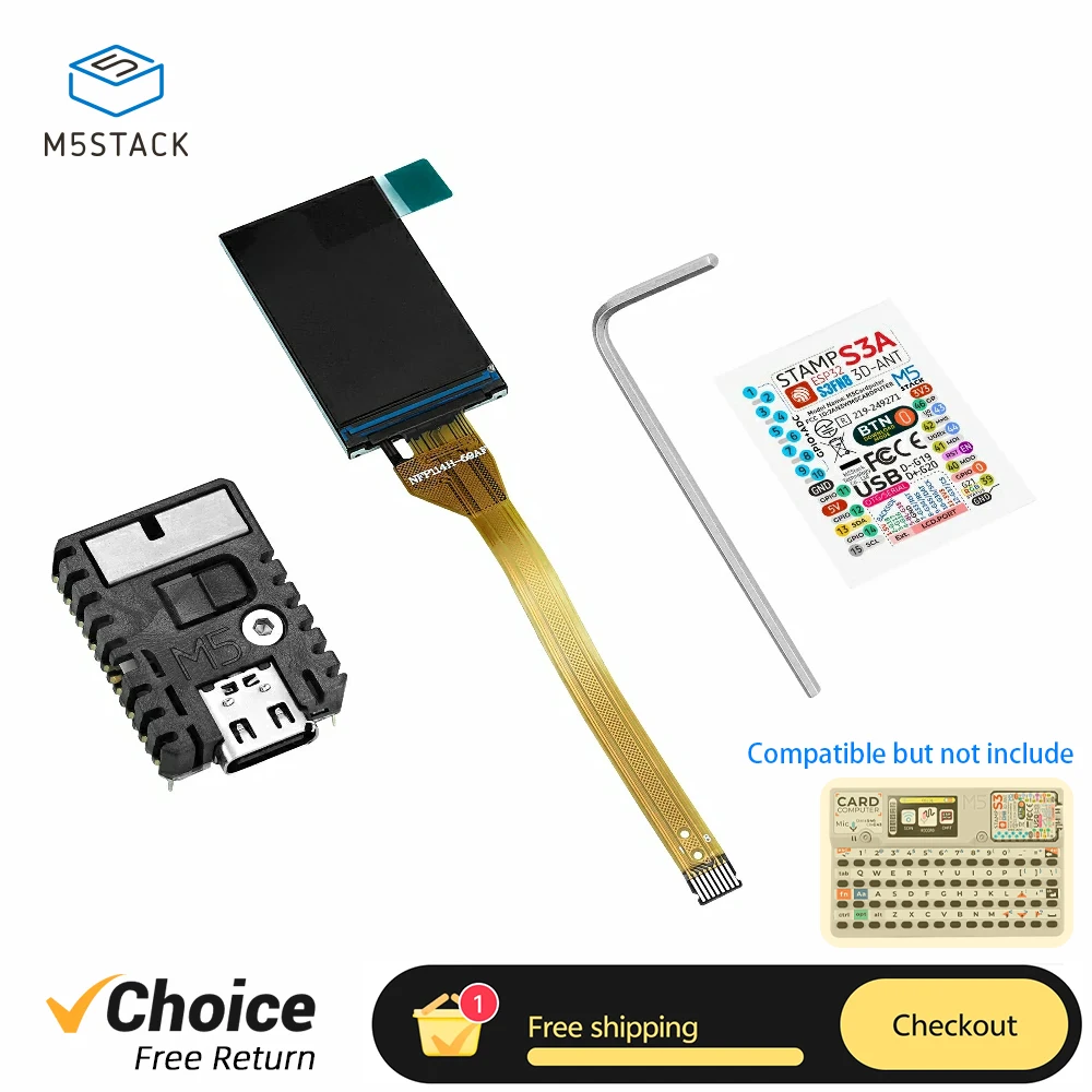 M5Stack Cardputer Accessory Kit v1.1 StampS3A with ST7789V2 1.14 Inch Screen Replacement Repair for Cardputer v1.1 Controller
