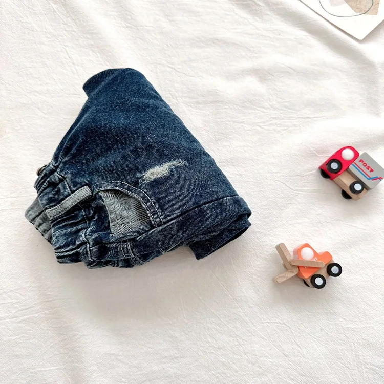 New Boys Pants Jeans Small And Boys' Cool Casual Pants 0-6 Year Old Children's Clothing  long  Loose-fit Casual pants