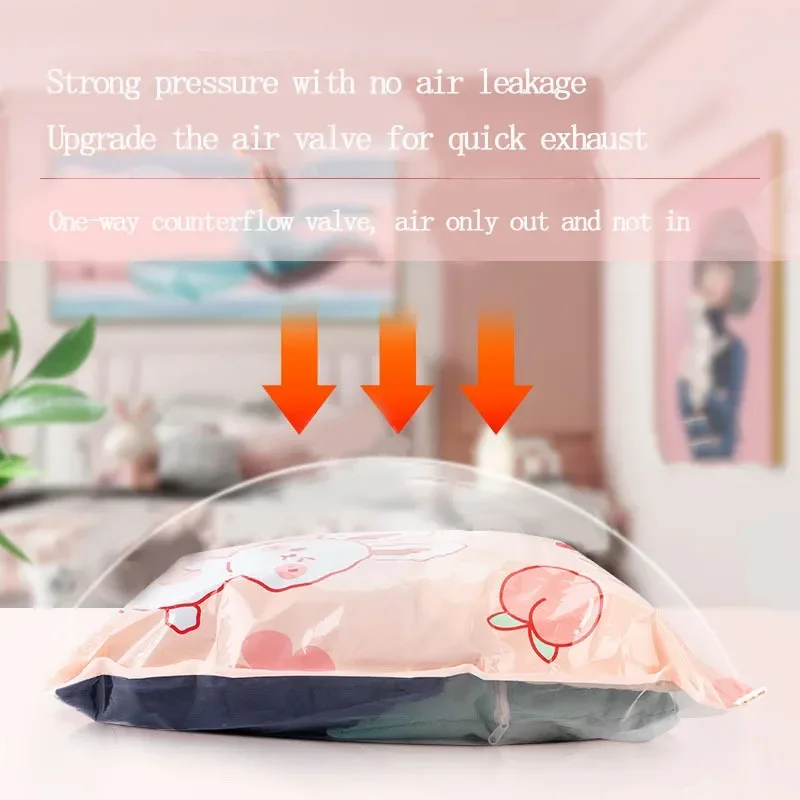 1/4 قطعة حقيبة ضغط متحركة للسفر قابلة لإعادة الاستخدام شفط كيس ضغط فراغ التعبئة والتغليف توفير المساحة حقيبة 80% توفير المساحة #6