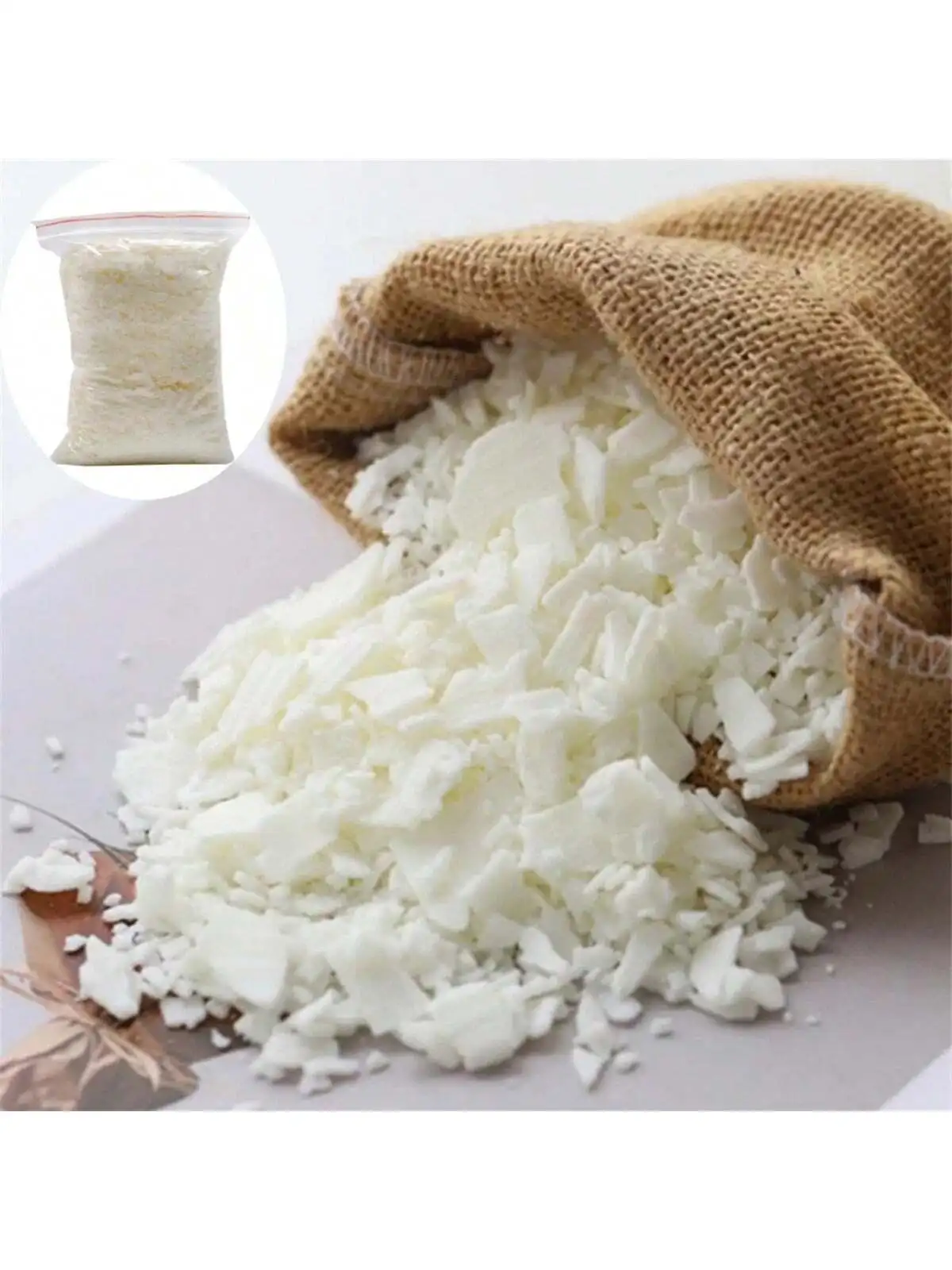 200/500/1000g Natural Soy Wax Flake For DIY Handmade Candles Crafts Additive-Free Scented Candle Raw Material Making Kit