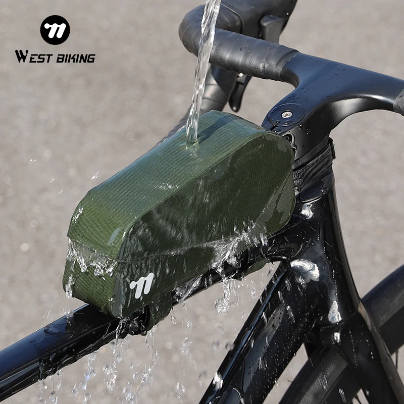 

WEST BIKING Waterproof Bicycle Top Tube Bag Lightweight Bike Frame Pack Durable Cycling Storage Bag for MTB and Road Bikes