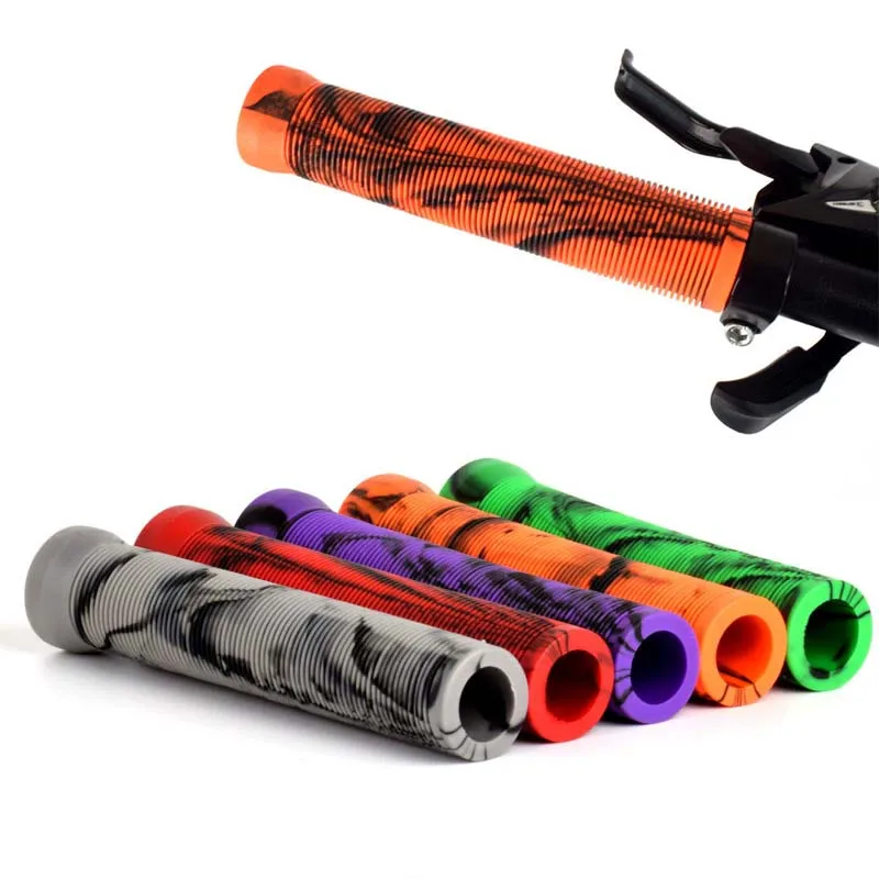 Bike Length Rubber Grips MTB Folding Bike MultiColor Anti-Slip Bicycle Grips 22.2mm ShcokProof Handlebar Bar With Plug Cycling