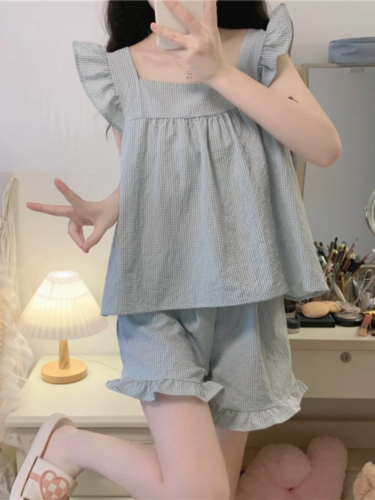 

Pure Cotton Summer Spwear Set Women's Cotton Silk Loose ort Sve Home Clothes Comfortable Breathable Lightweight