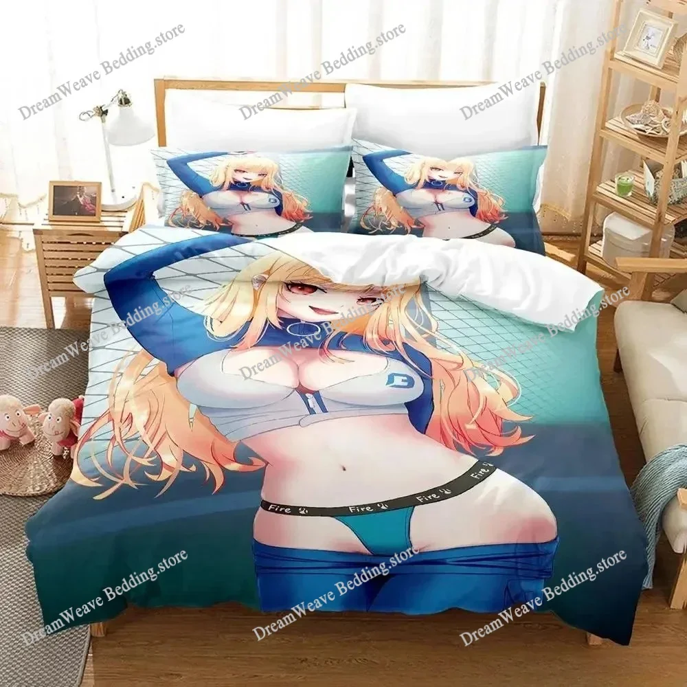 

New Marin Kitagawa Bedding Set Single Twin Full Queen King Size Bed Set Adult Kid Bedroom Duvet Cover Sets 3D Print Anime Bed